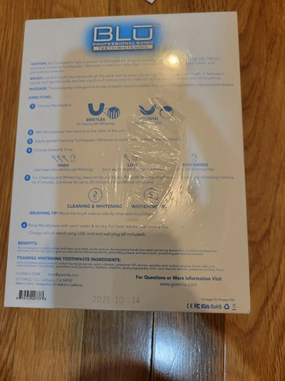New in box BLU Teeth Whitening system